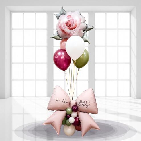 Фото Стойка из шаров "Изящная роза"